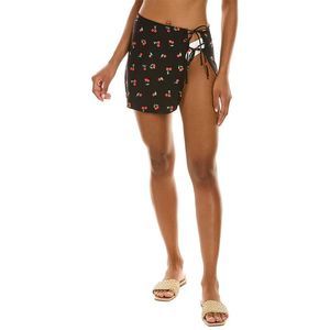 Weworewhat Womens  Mini Tie Sarong, Black